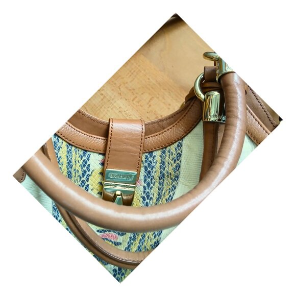 Brahmin Elisa Satchel Hobo Purse Bag – Yellow Canyon (Rare Colorway) - Picture 3 of 10